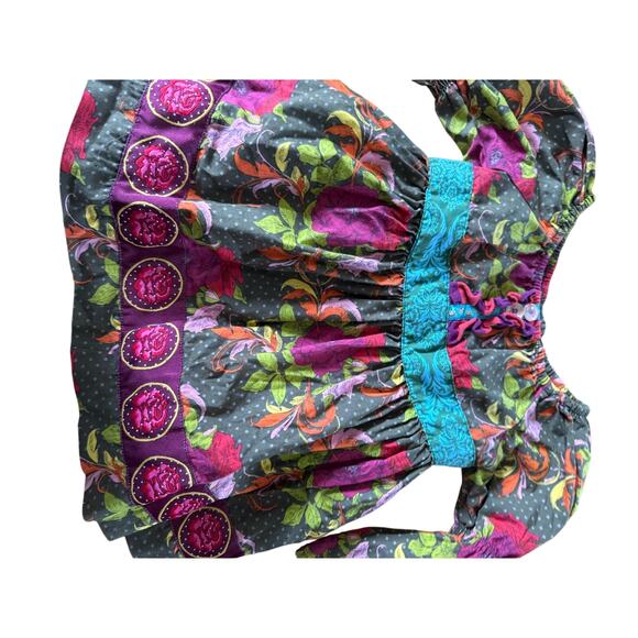 Matilda Jane cornucorpia peasant top flare sleeve colorful paint by numbers - Picture 5 of 6